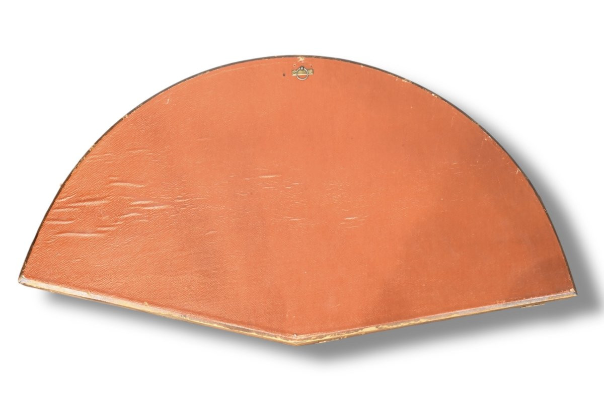 Ventaglio Dipinto a Mano Con stecche in Osso intarsiate in Argento e Dorature - Fine XVIII Seco-photo-2